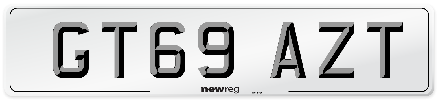 GT69 AZT Number Plate from New Reg
